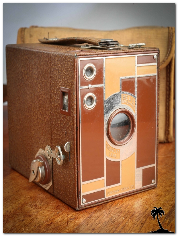 Kodak-Beau Brownie No 2 Orange/Maroon